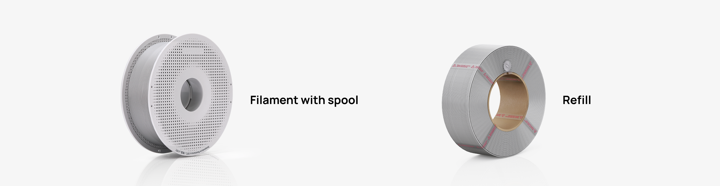 Bambu Lab PETG Basic - obsah balení: Filament with Spool a Refill